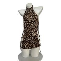 Pure & Seductive Leopard Print Lace Lingerie Set for Women – Busty Nightclub Outfit with Adjustable Straps, No-Remove De thumbnail