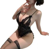 Lace Temptation Bodysuit for Women - Sexy Open-Crotch All-in-One Lingerie, Bedroom-Ready Seductive Outfit thumbnail