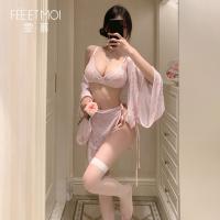 Feimu Japanese-Style Seductive Side-Open Thong Set – Revealing Cheeky 3-Piece Lingerie, No-Remove Design thumbnail
