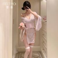 Feimu Japanese-Style Seductive Side-Open Thong Set – Revealing Cheeky 3-Piece Lingerie, No-Remove Design thumbnail