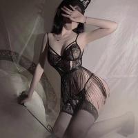 Mannyqing Pure & Tempting Lace Bodysuit - Sheer Mesh Open-Crotch Sensual Lingerie Set