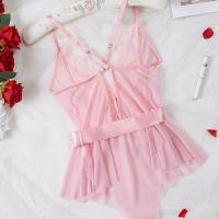 Lace Sheer Bodysuit for Women - Sexy European Style Erotic Lingerie, Full-Body Transparent Intimate Wear thumbnail