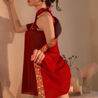 Mannye Qing Sensual Sheer Sleep Gown - Ancient Chinese Style Flyaway Hanfu Lingerie Set Inspired by Ji Ling'er thumbnail