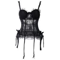 Mannyqing Lace Bodysuit Set - Sexy Sheer Mesh Babydoll with Garter Stockings & Matching Sleepwear thumbnail