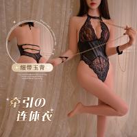 Mannyqing Pure-Sensual Lace Chain Bodysuit - Sheer Mesh Corset Style Sexy Women's Lingerie