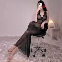 Kouni Sensual Lace Sheer Bodycon Dress - Seductive See-Through Lingerie Dress for Women, No-Remove Styling thumbnail