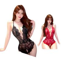 Lace Sexy Sleepwear Set - No-Remove Bridal Lingerie Sleep Dress & Matching Cami Set for Women thumbnail