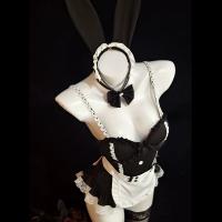 Sexy Maid Costume Lingerie Set with Underwire Push-Up Bra & Matching Sleepwear - QQNY Brand thumbnail