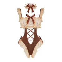 Adorable Lace Bodysuit Set - Sexy Pure & Tempting Costume Lingerie, No-Remove Design for Women thumbnail