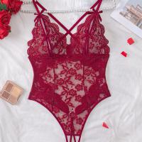 Lace Sheer Bodysuit for Women - Sexy European Style Erotic Lingerie, Full-Body Transparent Intimate Wear