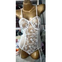 Lace Trim Sheer Mesh Bodysuit for Women – Elegant European-Style Sexy Lace Camisole Bodycon Outfit thumbnail