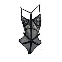 Sensual Bondage Bodysuit Set – Tempting Pure-Desire No-Remove Lace Mesh Strap Body Harness Outfit thumbnail
