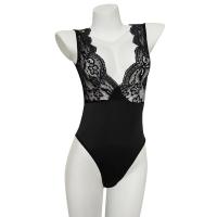 Sexy Lace Bodysuit for Women – Seductive Tight-Fit Mesh & Lace One-Piece Outfit Set thumbnail