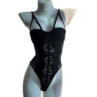 Sexy Backless Lace Bodysuit - Sheer Mesh & Lace Bodycon Shapewear Lingerie for Women thumbnail