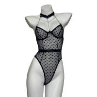 Pure & Seductive Lace Bodysuit for Women – All-in-One Tempting Sleepwear Set, No-Remove Intimate Outfit thumbnail