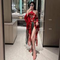 Seductive Hanfu Lingerie Set - Sexy Qipao Costume for Women, Bedroom Temptation Outfit, Ethereal Fantasy Nightwear thumbnail