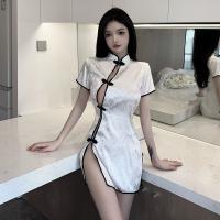 Suoqing Sexy Lingerie Set - Cheongsam-Inspired Seductive Sleepwear with High Slit & Tempting Design thumbnail