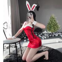 Sexy Women's Chinese-Inspired Lingerie Set - Flirty Qipao-Style Tight Sleepwear, Plus Size Pure & Tempting Outfit thumbnail