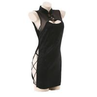 Sexy Chinese-Style Lingerie Set - Vintage Qipao Costume with Side-Tie Straps for Role Play & Intimate Wear thumbnail