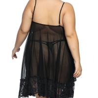 Sexy Lace Sleep Dress for Plus Size Women - Elegant Europe and America-Style Nightgown, Busty & Curvy Friendly (Up to 20 thumbnail