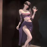 Elegant Women's Sensual Lingerie Set – Sparkling Halter Top & Matching Bottoms for Romantic Nights thumbnail