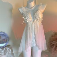 Luxury Lace Sleepwear for Women – Sheer Sexy Satin Slip Dress with Built-In Support, Summer Thin Sensual Nightgown thumbnail