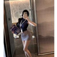 Premium Seductive Secretary Skirt Set - High-Waisted Bodycon Office Uniform Outfit, No-Remove Sexy Lingerie Ensemble thumbnail