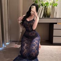 NightSiYeSe Lace Cami Dress - Seductive Pure-Yu Sleepwear, Side-Slit Sexy Lingerie Set for Women thumbnail