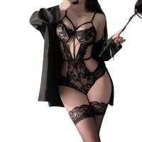 Cherry Blossom Lingerie Dress - Sexy Backless Bodycon Mini Dress with Halter Neck & Waist-Cinching Design thumbnail