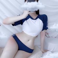 Suoqing Cosplay Lingerie Set - Japanese Schoolgirl Uniform Bikini, Seductive Deadstock Swimsuit Outfit for Adults thumbnail
