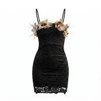 Yesiyesi Lace Floral Bodycon Slip Dress - Elegant Sexy Evening Lingerie Set for Women thumbnail