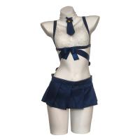 Women's Premium JK Style Sexy Lingerie Set - Schoolgirl Skirt & Suspender Dress, No-Undress Design thumbnail