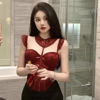 Pure & Tempting Lingerie Bodysuit - Busty-Look Push-Up Corset Vest Set for Small Bust Women thumbnail