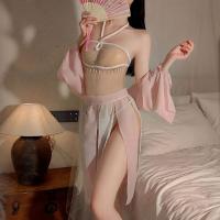 Retro Pearl Belly Dance Chemise Set - Sheer Lace Sleepwear & Exotic Temptation Lingerie Ensemble thumbnail