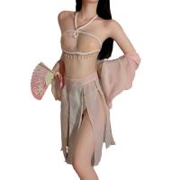 Retro Pearl Belly Dance Chemise Set - Sheer Lace Sleepwear & Exotic Temptation Lingerie Ensemble thumbnail