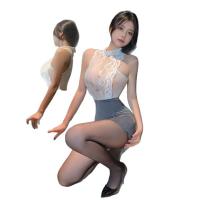 Pure & Seductive Lingerie Set for Women – Secretary Style Lace Sleepwear with Pencil Skirt Uniform Outfit thumbnail
