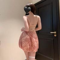 Sexy Leopard Print Lace Sleep Dress - Sheer Mesh Backless Nightgown for Women thumbnail