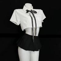 Sexy Pure-Yu Style Lingerie Set - Short Skirt & Crop Top JK Uniform Outfit for Women thumbnail