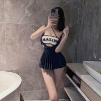 Mannye Qing Pure & Tempting JK Uniform Lingerie Set – Busty Crop Top & Pleated Skirt for Cosplay, Night Out & Role Play thumbnail