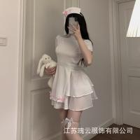 Seductive Nurse Costume Set - Sexy Cosplay Uniform with Detachable Sleep Dress, Pure Temptation Role Play Outfit thumbnail