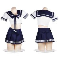 Pure & Playful Japanese Sailor Uniform Set - Sexy Student Costume for Role Play & Lingerie thumbnail