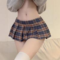Pure & Tempting JK Uniform Set - Plaid Pleated Skirt + Crop Sweater for Cosplay, Roleplay & Lingerie Style Sleepwear thumbnail