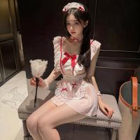 Pure & Playful Maid Costume Set - Sexy Cute Apron Lingerie Outfit for Roleplay & Bedroom Fun thumbnail