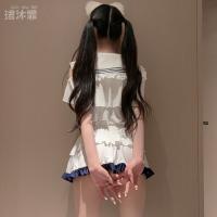 Sexy Pure & Tempting QQ College-Style Lingerie Set - Cute JK Student Uniform Outfit, No-Remove Design thumbnail