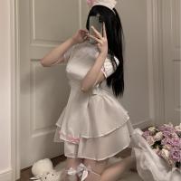 Sexy Nurse Costume Set - Lace-Up Hollow-Out Role Play Sleep Dress for Cosplay & Adult Fun thumbnail