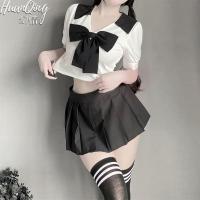 New Original Cute Student-Style JK Uniform Set with Bow & Sailor Collar - Soft Feminine Two-Piece Outfit thumbnail