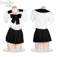 New Sexy Schoolgirl JK Uniform Set – Pure & Tempting Pleated Skirt, Sailor Outfit, Seductive Student Costume thumbnail