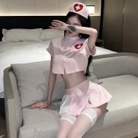 Pure & Playful Lingerie Set - Nurse-Themed Sexy Sleepwear for Small Bust, abstinence-Inspired Seductive Outfit