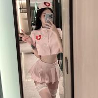 Pure & Playful Lingerie Set - Nurse-Themed Sexy Sleepwear for Small Bust, abstinence-Inspired Seductive Outfit thumbnail