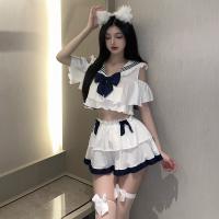 Plus Size Seductive Sailor Style Lingerie Set – Pure & Tempting JK Uniform with Sheer Soft Girl Outfit thumbnail